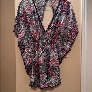 Women's Paisley Swimsuit Cover-Up Dress